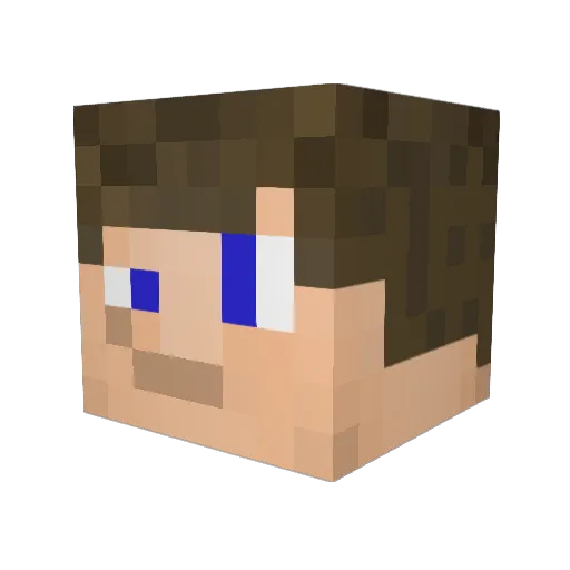 ScuffedPeasant Minecraft avatar head, 3D render
