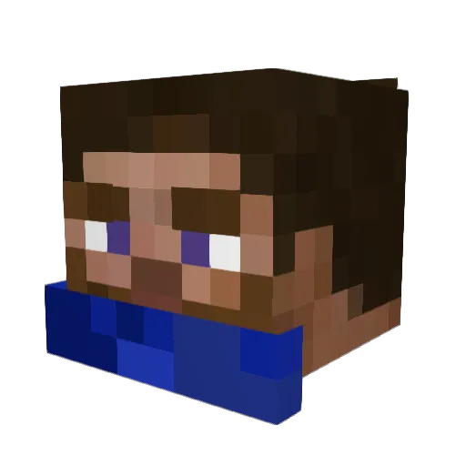 ScuffeeTV Minecraft avatar head, 3D render