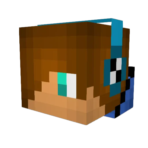 Scuffgamer Minecraft avatar head, 3D render