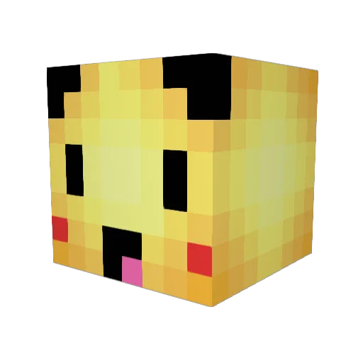 Scul Minecraft avatar head, 3D render