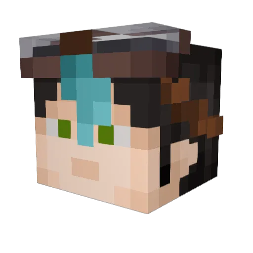 SculkRat Minecraft avatar head, 3D render