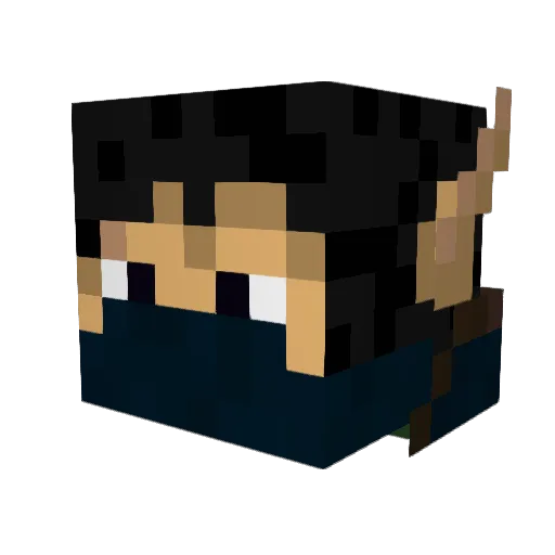 Sculptures Minecraft avatar head, 3D render