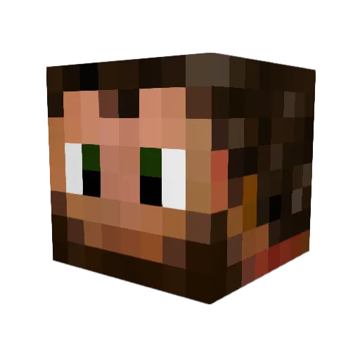 Scummpie Minecraft avatar head, 3D render