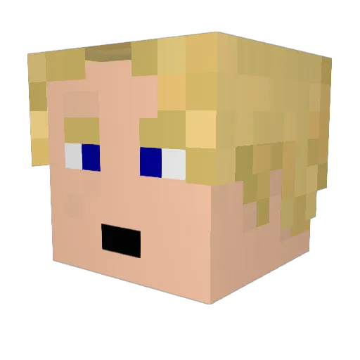 Scummyscum Minecraft avatar head, 3D render