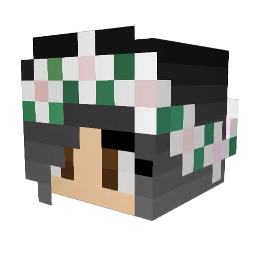 Scxffidi Minecraft avatar head, 3D render