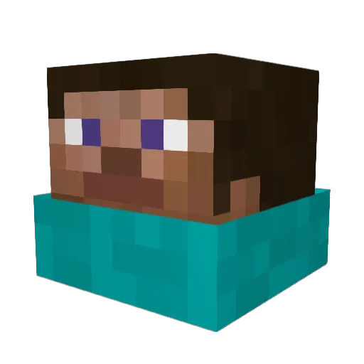 Scxxbs Minecraft avatar head, 3D render