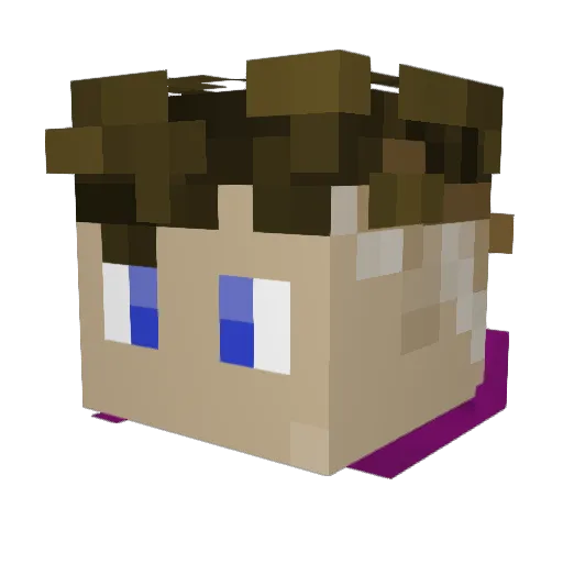 Scxzor Minecraft avatar head, 3D render