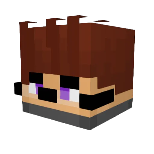 ScyaN8297 Minecraft avatar head, 3D render