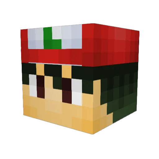 Scybb Minecraft avatar head, 3D render