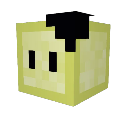 Scycey Minecraft avatar head, 3D render
