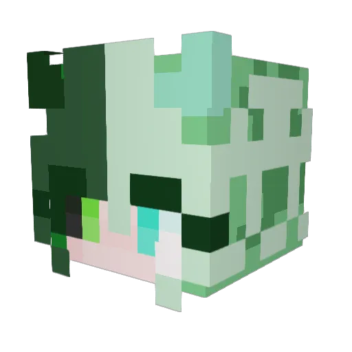 Scyillah Minecraft avatar head, 3D render