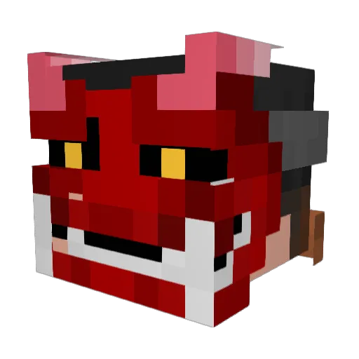 Scyke Minecraft avatar head, 3D render