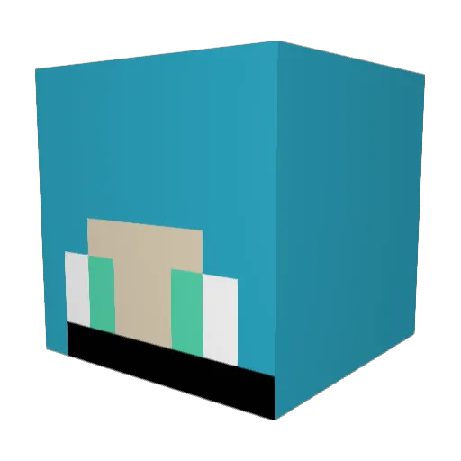 Scylium Minecraft avatar head, 3D render
