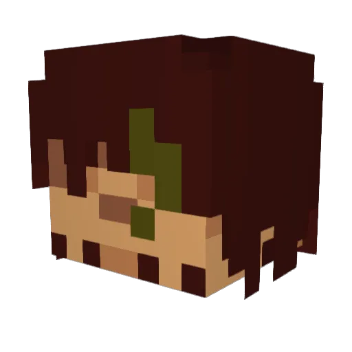 Scyrulean Minecraft avatar head, 3D render