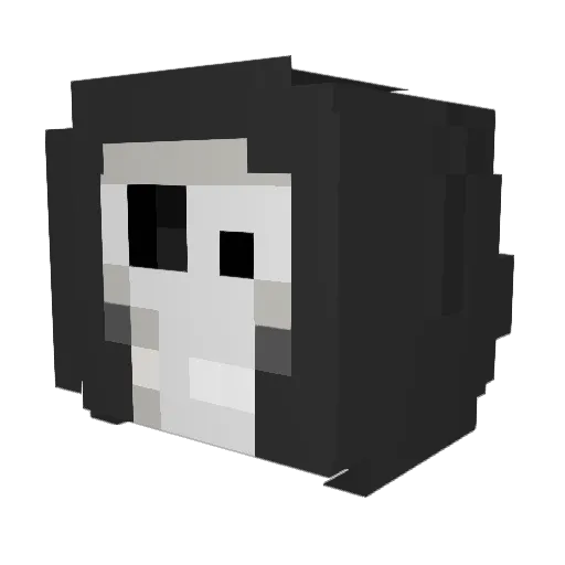 ScytheBlood Minecraft avatar head, 3D render