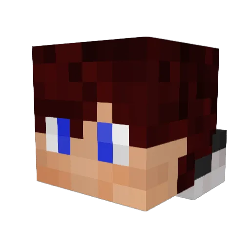 Scythority Minecraft avatar head, 3D render