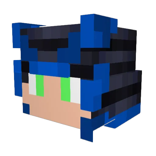 Scyvix Minecraft avatar head, 3D render