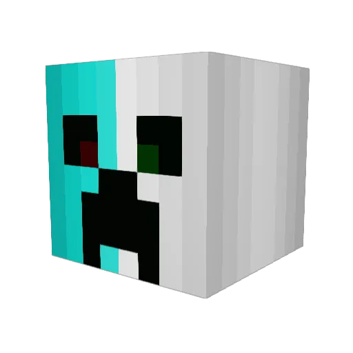 Scyylla Minecraft avatar head, 3D render
