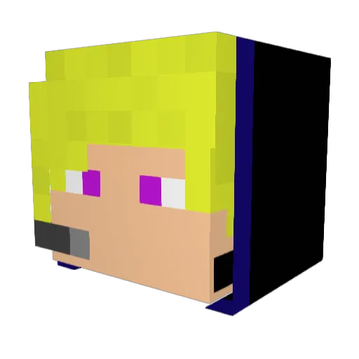 SdGame1 Minecraft avatar head, 3D render