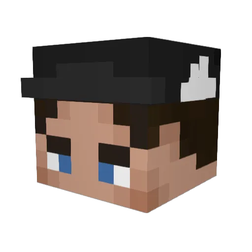 SdSMika Minecraft avatar head, 3D render