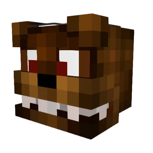 SdeFreddy Minecraft avatar head, 3D render