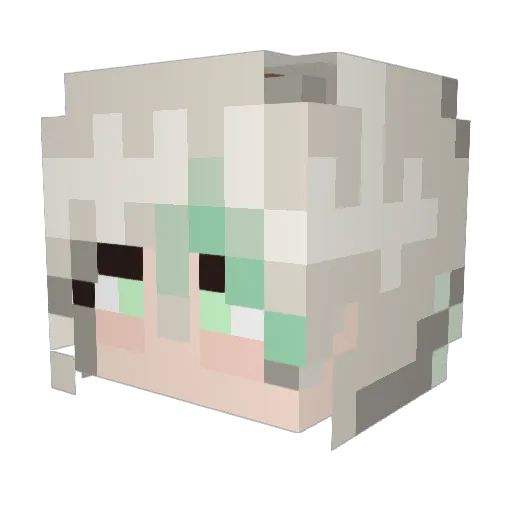 Sdlz Minecraft avatar head, 3D render