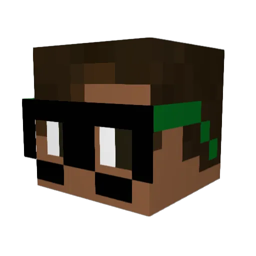 SeFling Minecraft avatar head, 3D render