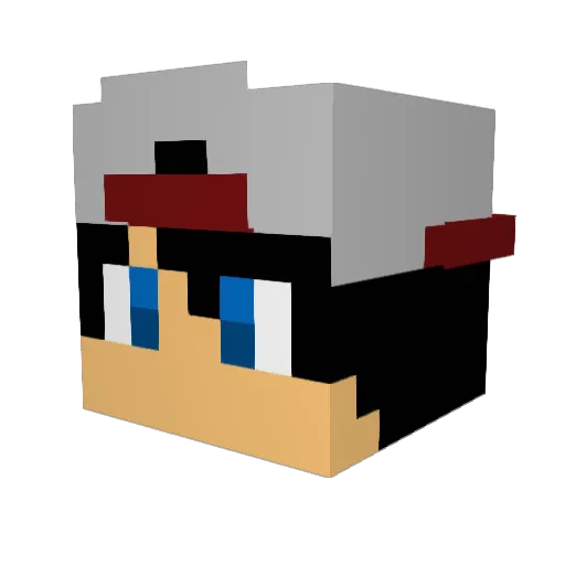 SeNyxs Minecraft avatar head, 3D render