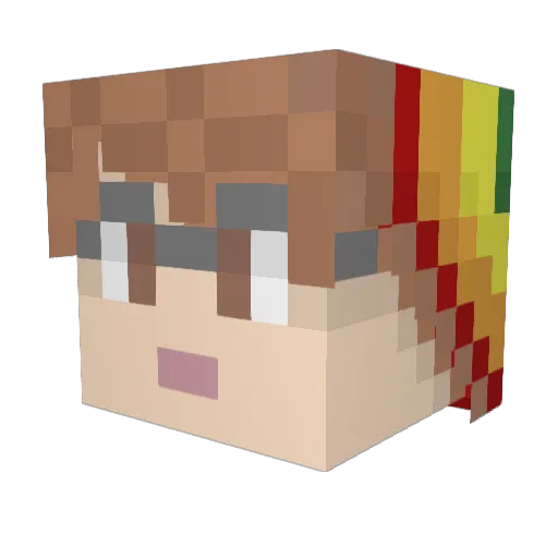 SePadda Minecraft avatar head, 3D render