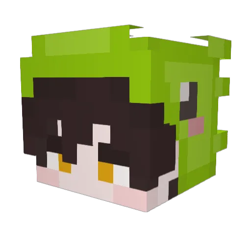 SeSang_ Minecraft avatar head, 3D render