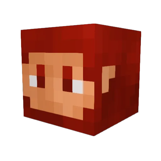 SeVaar Minecraft avatar head, 3D render