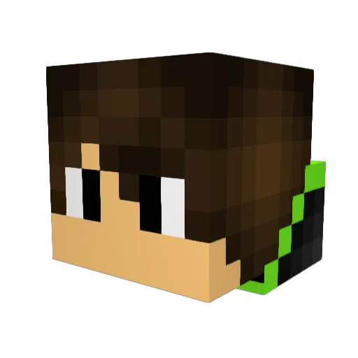 SeVeN__Up Minecraft avatar head, 3D render