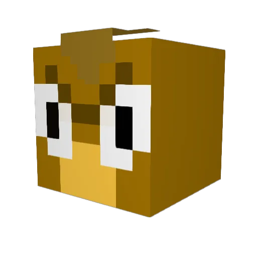 SeXTRAIL Minecraft avatar head, 3D render