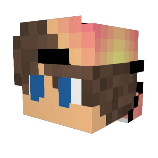 Se_Hyun Minecraft avatar head, 3D render