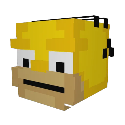 Sea47 Minecraft avatar head, 3D render