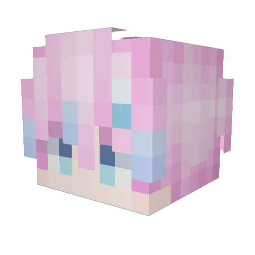 SeaArea Minecraft avatar head, 3D render
