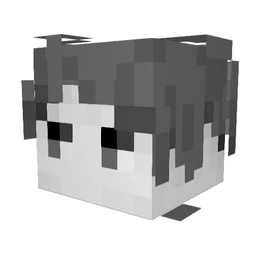 SeaBoneGloob Minecraft avatar head, 3D render