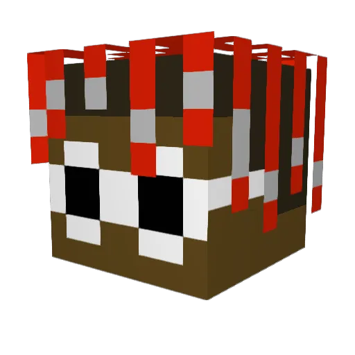 SeaFlocka Minecraft avatar head, 3D render