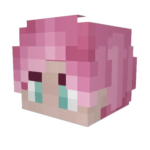 SeaLife_Font Minecraft avatar head, 3D render