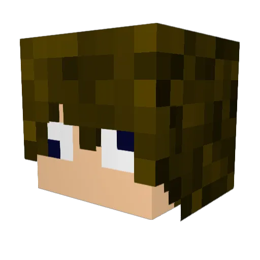 SeaPotato Minecraft avatar head, 3D render