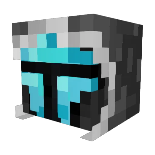 SeaQuestDSV Minecraft avatar head, 3D render