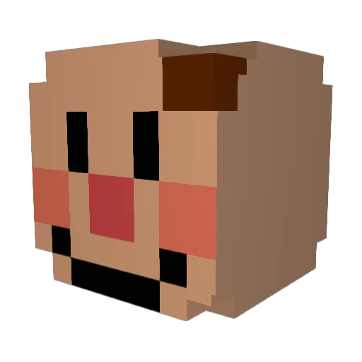 SeaSon97 Minecraft avatar head, 3D render