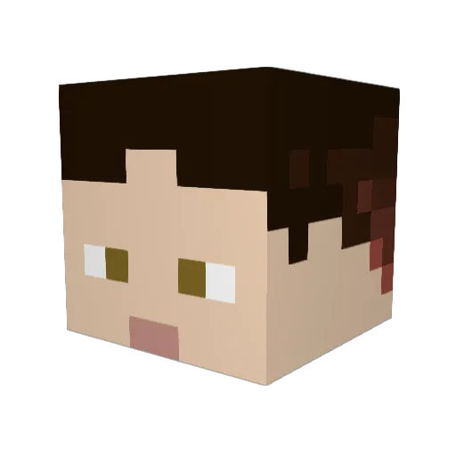 SeaWukong Minecraft avatar head, 3D render