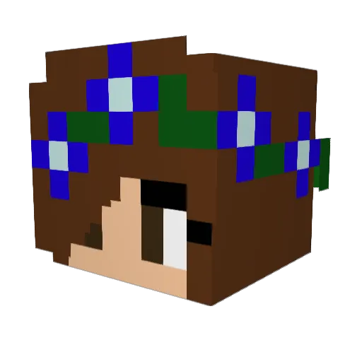 Sea_Princess Minecraft avatar head, 3D render