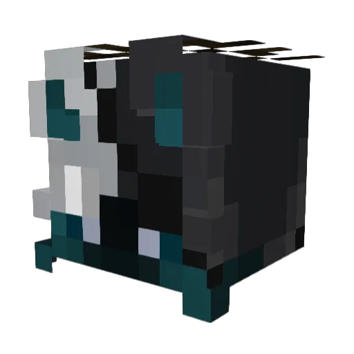Seaboo Minecraft avatar head, 3D render