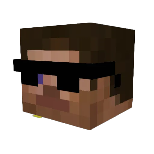 Seabreazy Minecraft avatar head, 3D render