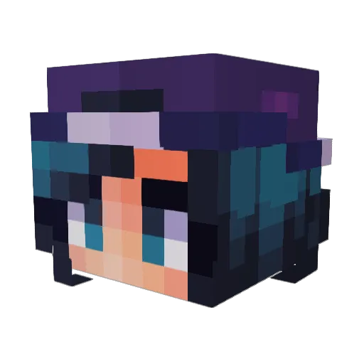 Seacliff Minecraft avatar head, 3D render