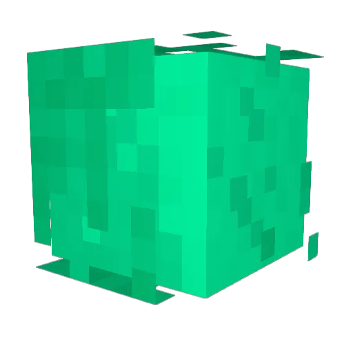 Seafoamgreen Minecraft avatar head, 3D render