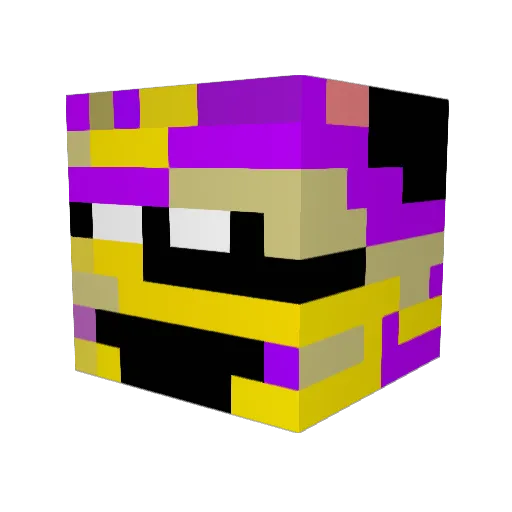 SeafoodDOOM Minecraft avatar head, 3D render
