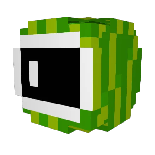 SeahermitK Minecraft avatar head, 3D render